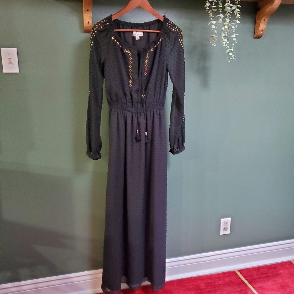 ⭐ Host Pick ⭐ Altuzarra |  Black  & Gold Sequence Maxi Dress